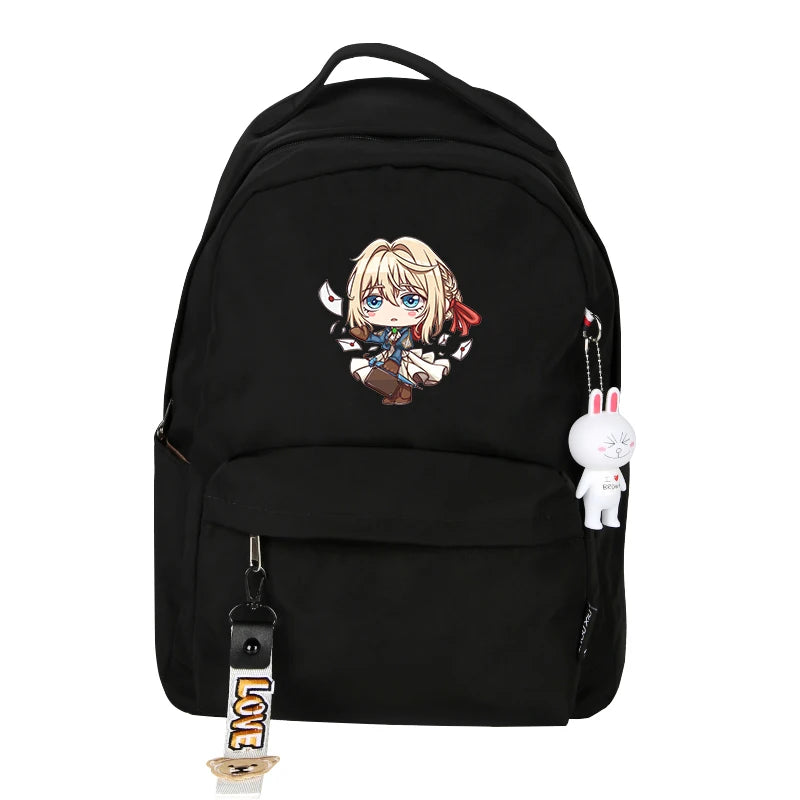 Violet Evergarden Pink Mini Backpacks Small School Bags Anime Bookbag