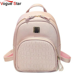 Sequined Leather School Backpack for Teen Girls