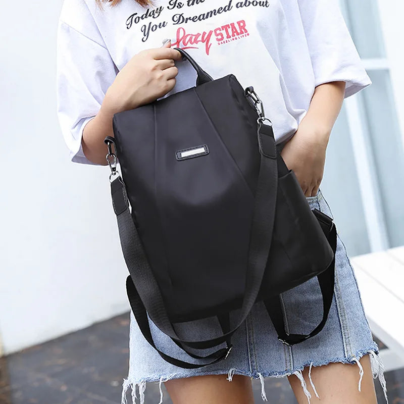 WEIRDO Women's Anti-theft Travel Backpack Girls Casual Nylon Capa