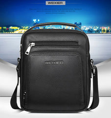 WEIXIER Casual Men Crossbody Bags Pu Leather Messenger Bag Men Handbag