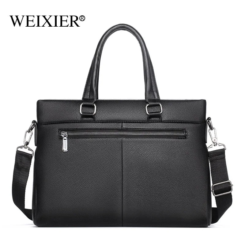 Men's Leather Briefcase Laptop Bag Office Tote Handbag