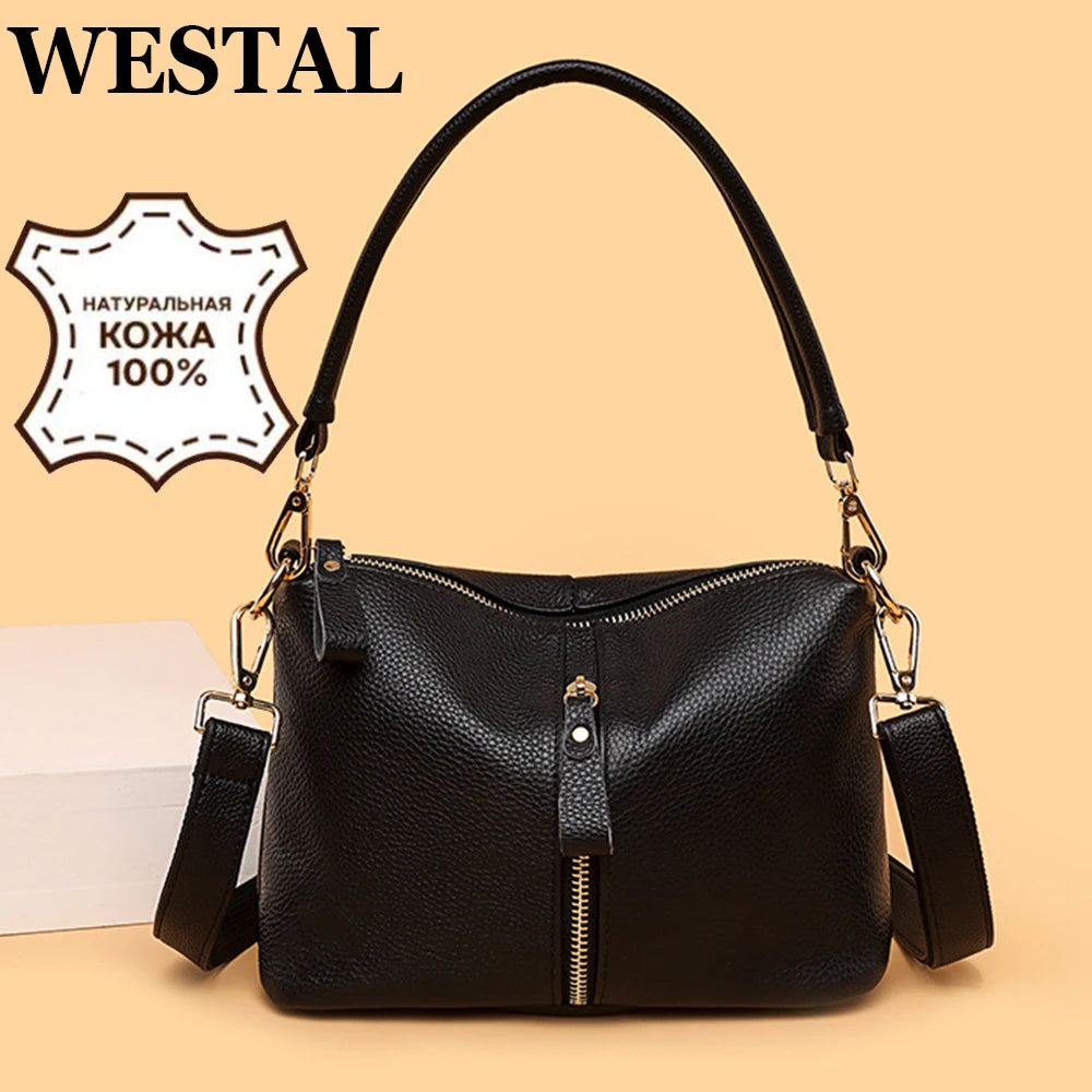 Leather Crossbody Bag Women Shoulder Totes Cowhide