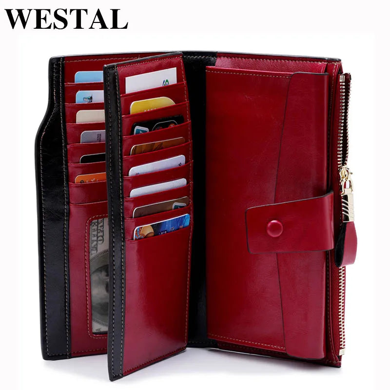 Clutch Women's Leather Wallet Long Purse Cardholder Zip Phone Money Bags 8236