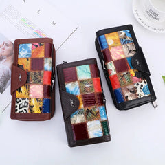 Women's Leather Clutch Wallet Phone Money Bag