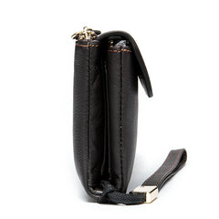 Men's Long Leather Zip Wallet Clutch Phone Money Bag