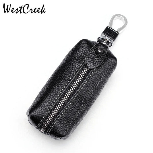 Leather Car Key Holder Wallet Men Housekeeper Keys Keychain Women Vintage