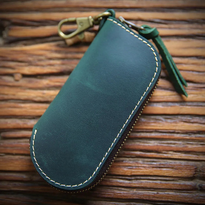 Leather Vintage Unisex Key Wallets Organizer