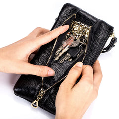 Leather Women Long Wallet Wristband Clutch Travel Purse Key Wallets