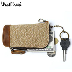 Pepper Salt Canvas Men's Key Wallets Housekeeper Organizer