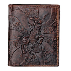 Goats Pattern Leather Men's Wallets High Real Leather Man Purse