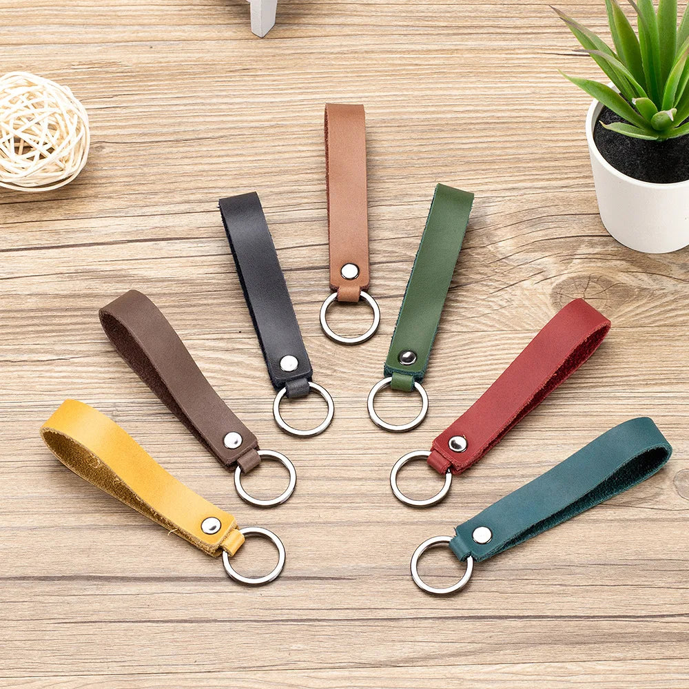 Soft Leather Key Wallets Vintage Housekeeper Car Key Holder