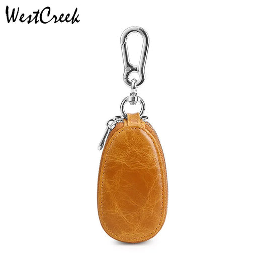 Leather Car Key Organize Mini Double Layer Home Key Holder Wallet