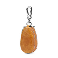 Leather Car Key Organize Mini Double Layer Home Key Holder Wallet