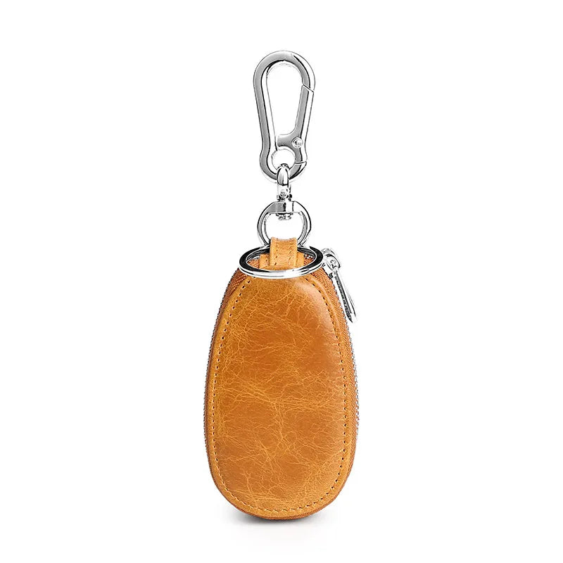 Leather Car Key Organize Mini Double Layer Home Key Holder Wallet