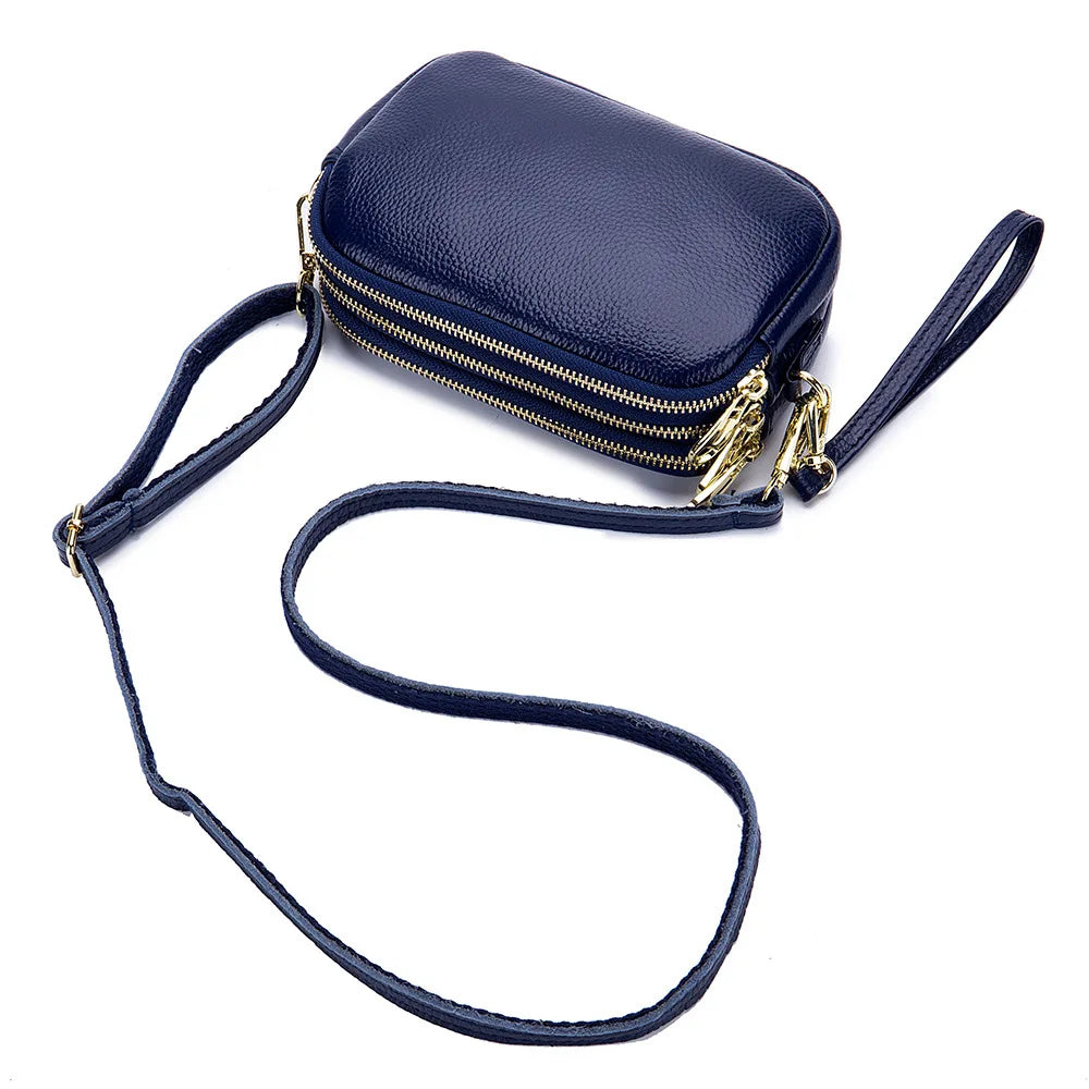 Three-layer Soft Leather Women Crossbody Handb