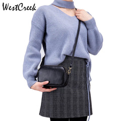 Three-layer Soft Leather Women Crossbody Handb