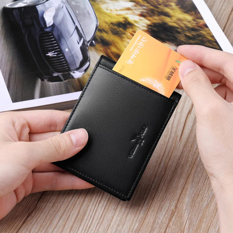 WILLIAMPOLO Card Bag Male Cowhide Leather Case Driving Set Mini