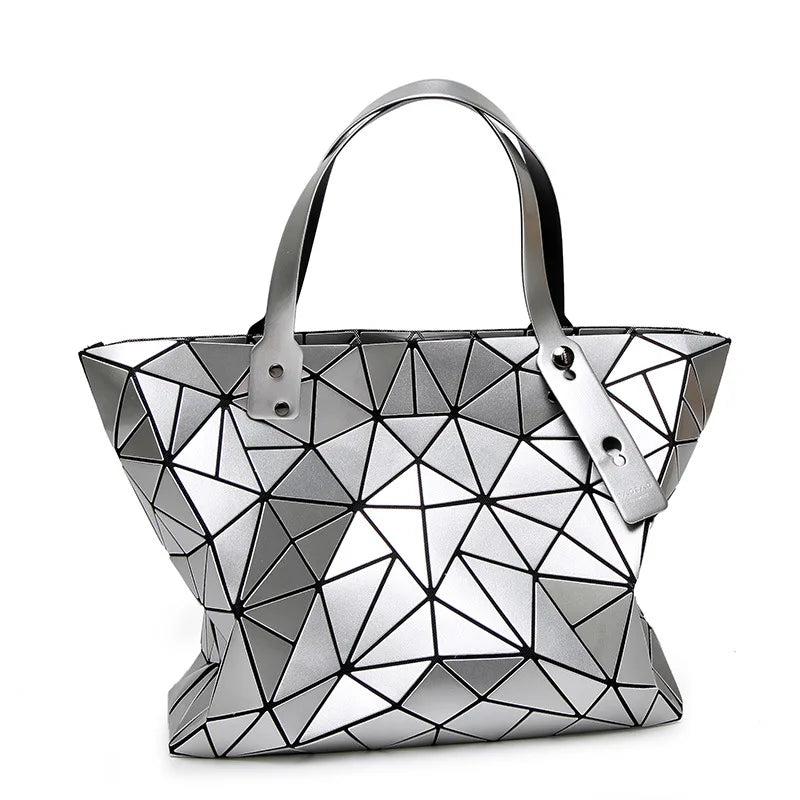 Geometric Plaid Shoulder Bag Casual Tote Women Handbag