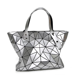 Geometric Plaid Shoulder Bag Casual Tote Women Handbag