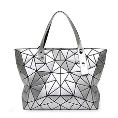 Geometric Plaid Shoulder Bag Casual Tote Women Handbag