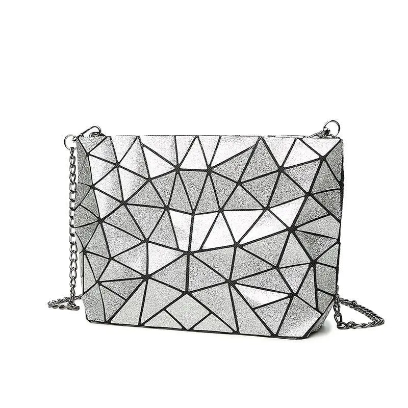 Geometric Plaid Shoulder Bag Casual Tote