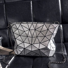 Geometric Plaid Shoulder Bag Casual Tote