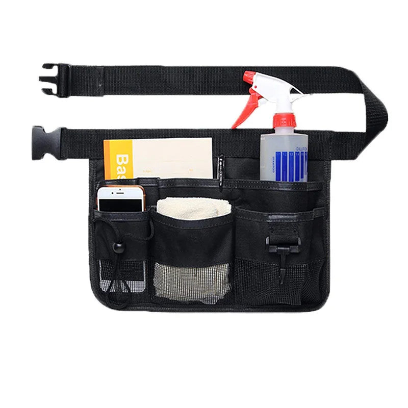 Heavy Duty Oxford Waist Bag Belt Pouch Tool Apron with 7 Pockets