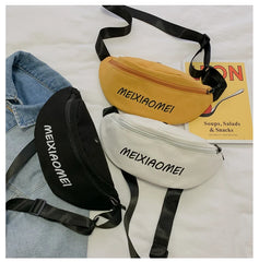 Waterproof Chest Handbag Fanny Pack Ladies Canvas Waist Pack