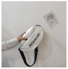 Waterproof Chest Handbag Fanny Pack Ladies Canvas Waist Pack
