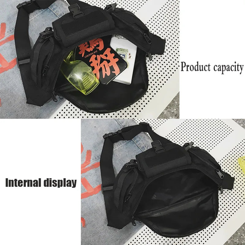 Unisex Canvas Waist Bag Fanny Pack Crossbody Pack