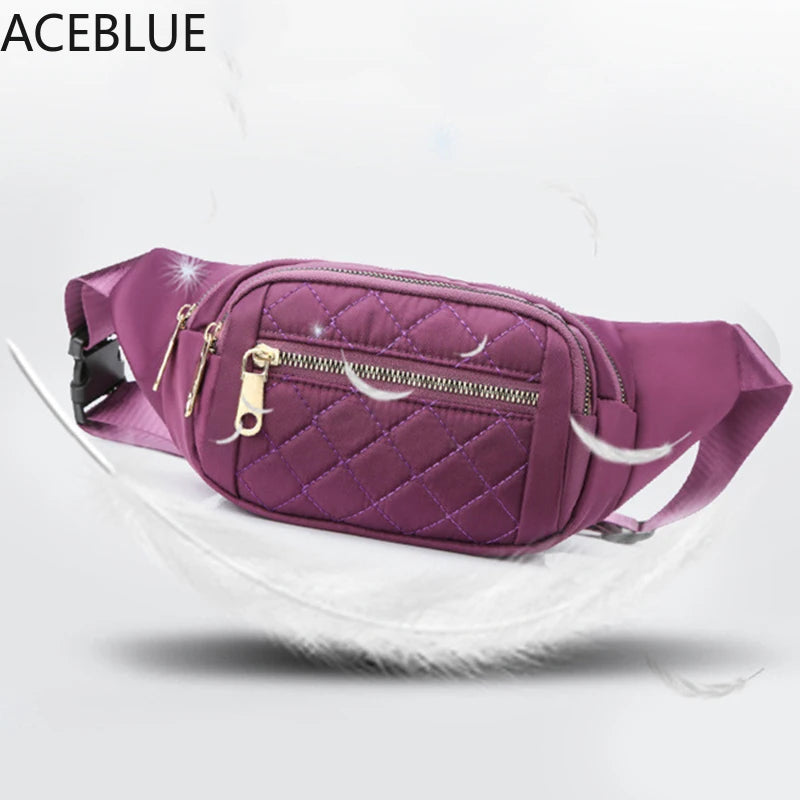 Women's Waist Bag Fanny Pack Oxford Sports Bum Bag Chest Pocket