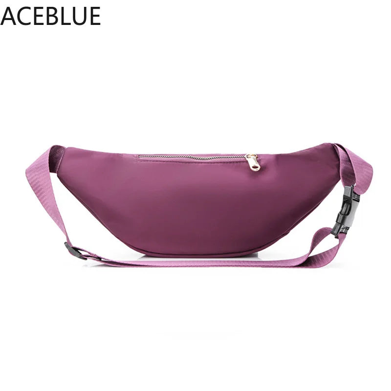 Women's Waist Bag Fanny Pack Oxford Sports Bum Bag Chest Pocket