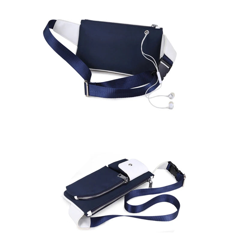 Waterproof Waist Bag Men Women Belt Chest Handbag Fanny-pack Solid Pack