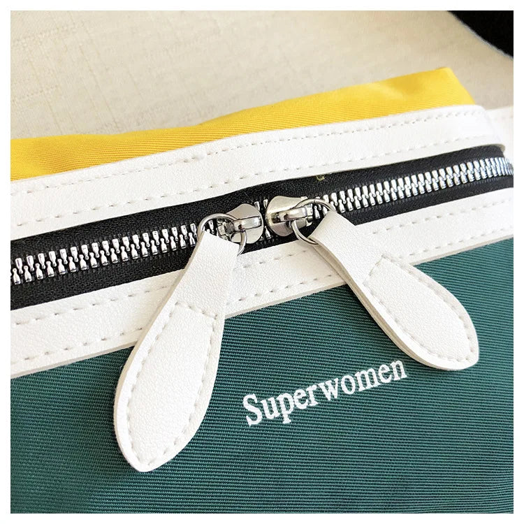 Canvas Waist Bag for Women Letter Bum Bag Packs