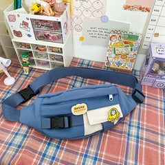 Waterproof Candy Colors Fanny Pack For Teenage Girls