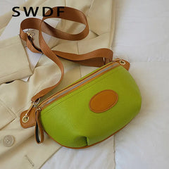Waist Bag Women PU Leather Fanny Pack Female Chest Bags Lady Belt Bag