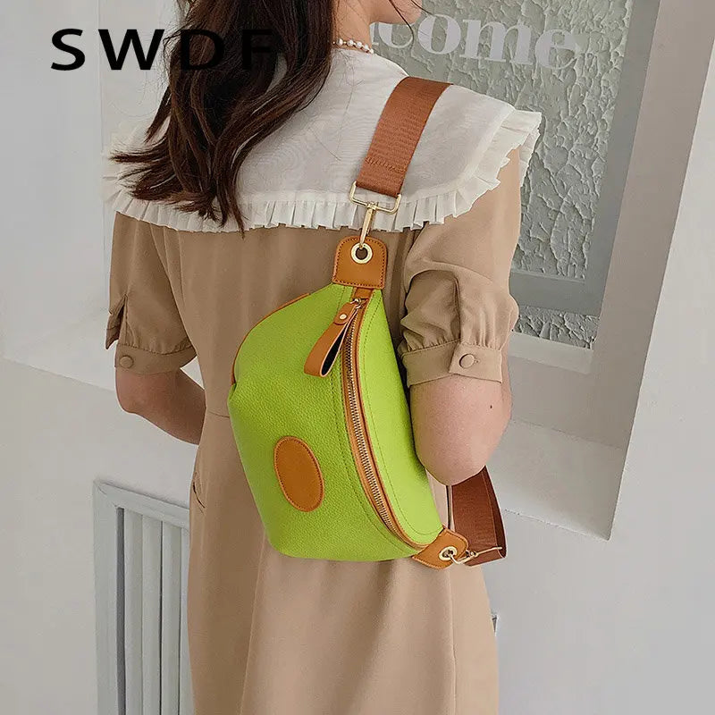 Waist Bag Women PU Leather Fanny Pack Female Chest Bags Lady Belt Bag