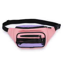 Canvas Bum Bag Women's Hip Hop Waist Pack Zipper Shoulder Pack
