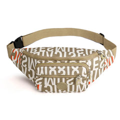 Floral Waist Bag Women Three Zipper Pocket Women Chest Handbag