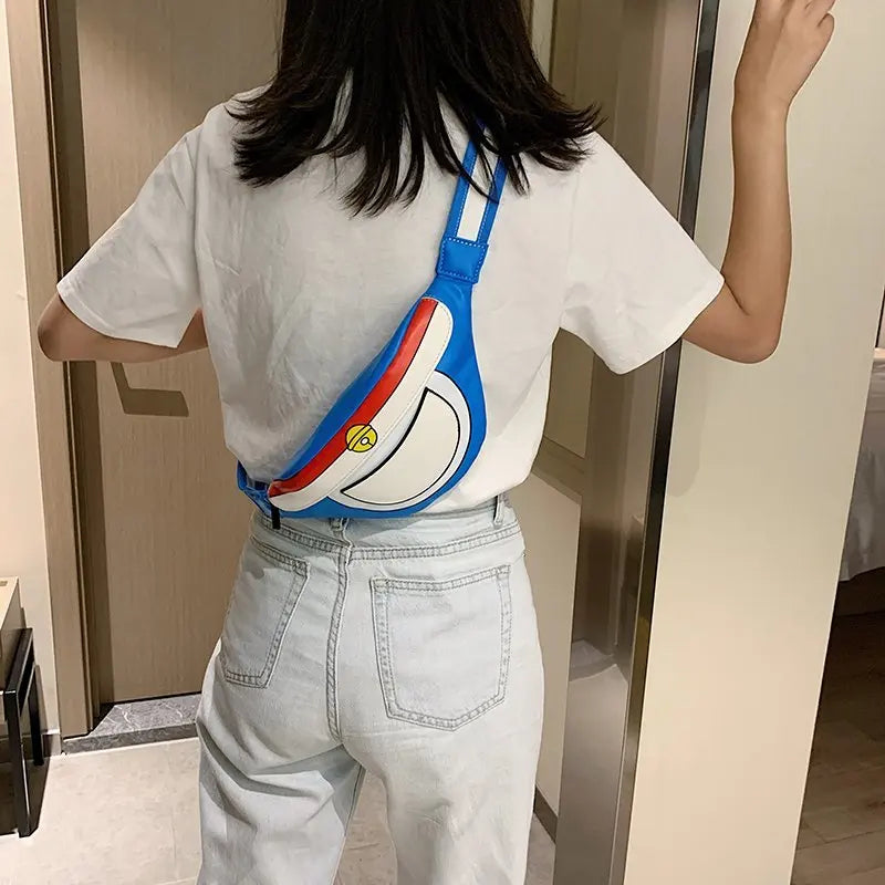 Women's Cartoon Waist Bag Fanny Pack Hip Package Crossbody Purse PU Leather