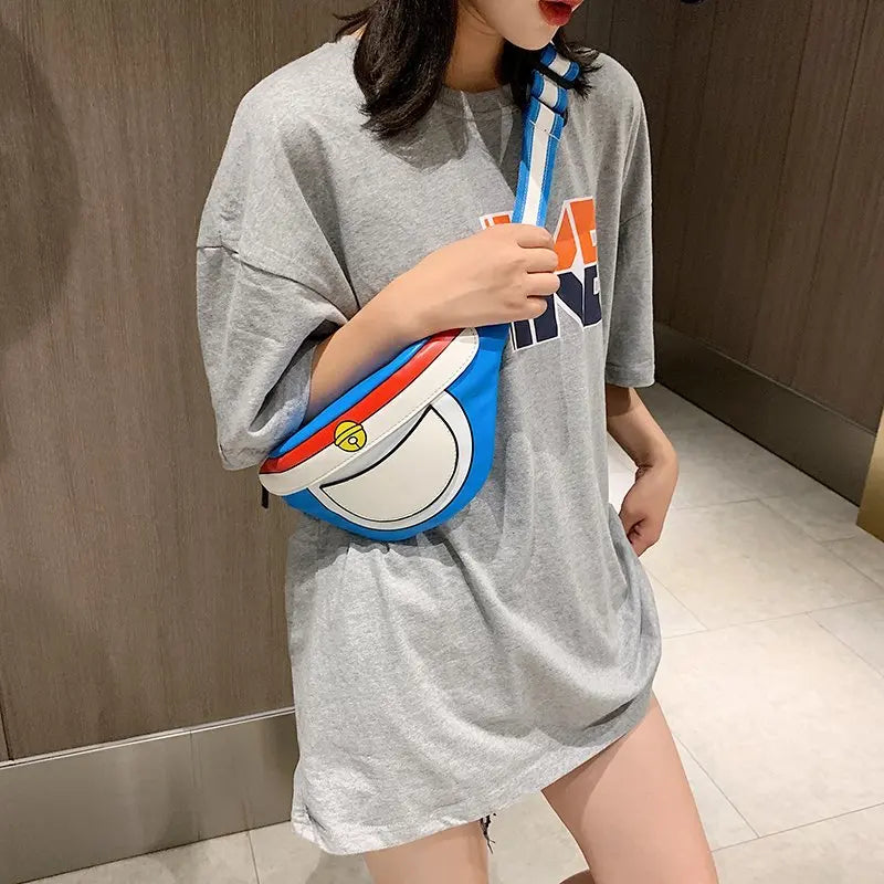 Women's Cartoon Waist Bag Fanny Pack Hip Package Crossbody Purse PU Leather