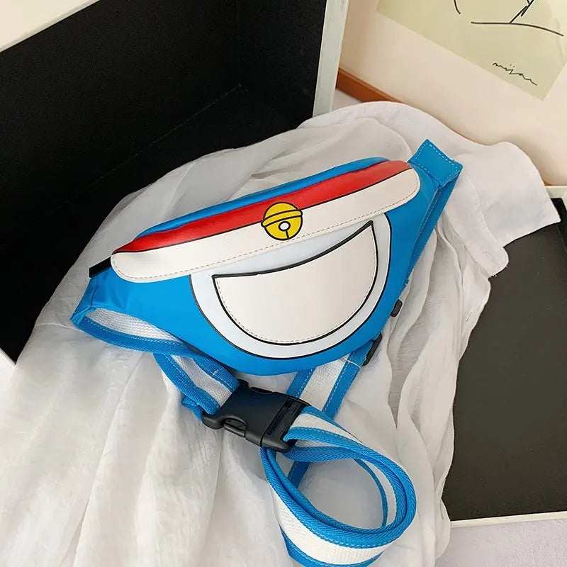 Women's Cartoon Waist Bag Fanny Pack Hip Package Crossbody Purse PU Leather