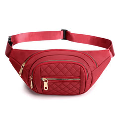 Women's Nylon Waist Bag Single Shoulder Outdoor Messenger Running Bag