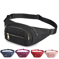 Women's Nylon Waist Bag Single Shoulder Outdoor Messenger Running Bag