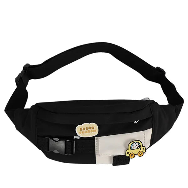 Canvas Waist Bag for Girls - Crossbody Chest Pack