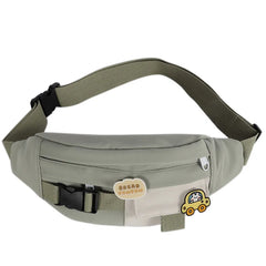 Canvas Waist Bag for Girls - Crossbody Chest Pack