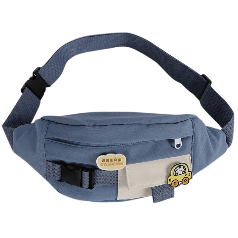 Canvas Waist Bag for Girls - Crossbody Chest Pack