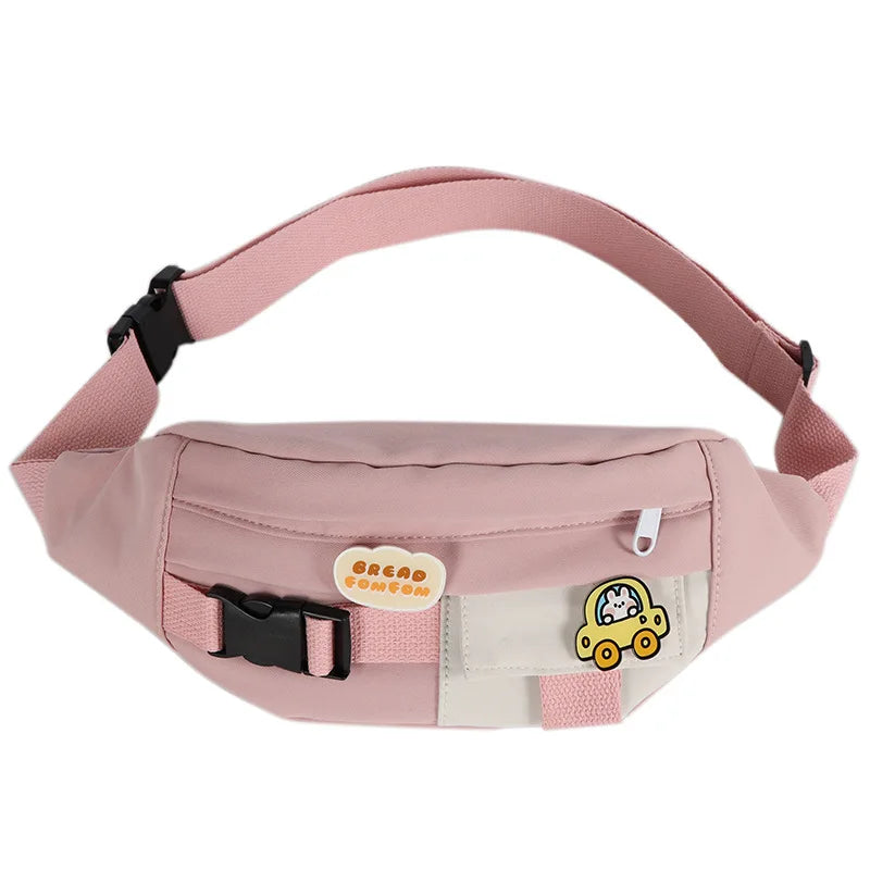Canvas Waist Bag for Girls - Crossbody Chest Pack