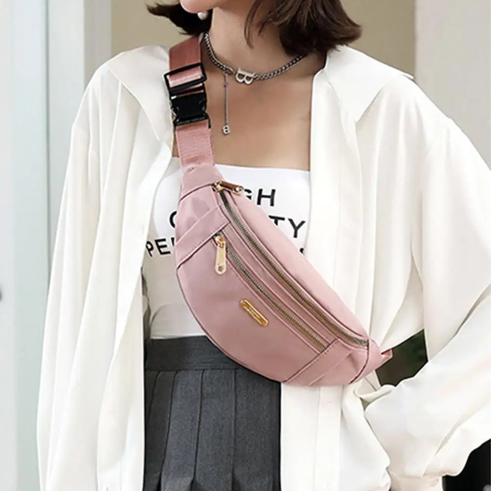 Canvas Leisure Waist Bag Shoulder Crossbody Chest Bags for Women