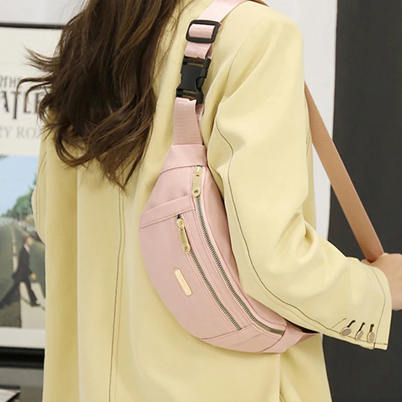 Women's Polyester Waist Bag Crossbody Chest Bags